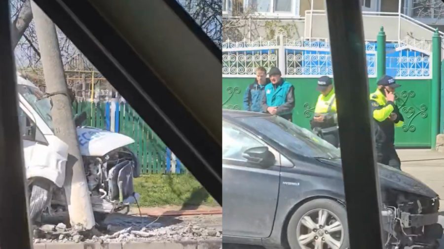 VIDEO Impact puternic între două autovehicule la Peresecina. Sunt victime