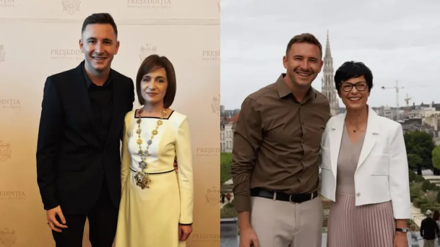 VIDEO Emilian Crețu dusese la Bruxelles și un cadou din partea Maiei Sandu pentru Marta Kos