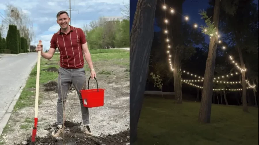 Primele imagini cu parcul de 800 de mii de lei pe care-l amenajează Emilian Crețu în capitală
