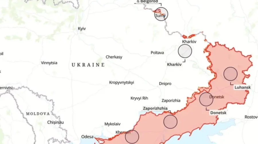Cum arată harta teritoriilor ce ar putea fi schimbate între Ucraina și Rusia, la negocierile cu Trump?