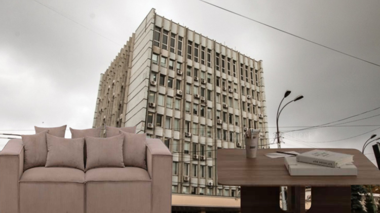 FOTO Canapele cu 7 pernuțe și măsuțe de cafea! Banca Națională alocă 1,5 milioane de lei ca să își schimbe mobilierul