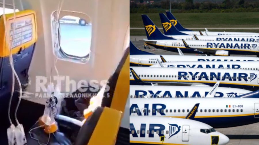 De ce s-a spart geamul avionului Ryanair în timpul zborului. Explicațiile companiei