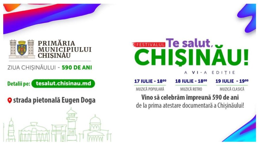 Festivalul ”Te salut, Chișinău!” – Andra, Fuego, Zinaida Julea și Mihai Ciobanu urcă pe aceeași scenă