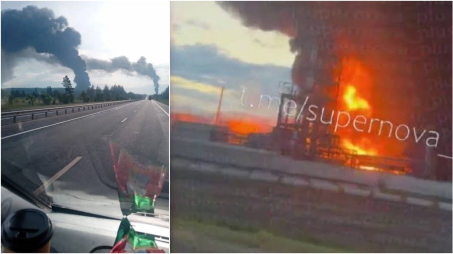 VIDEO Încă o rafinărie din Rusia, cuprinsă de flăcări. Ucraina ar fi atacat cu drone mai multe obiective strategice