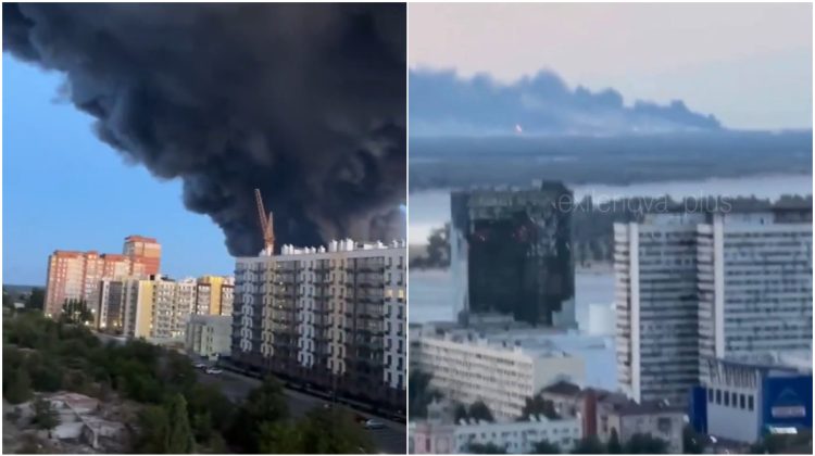 VIDEO Atac ucrainean asupra regiunii Volgograd. Un depozit Wildberries și o rafinărie Lukoil ard după ce au fost lovite