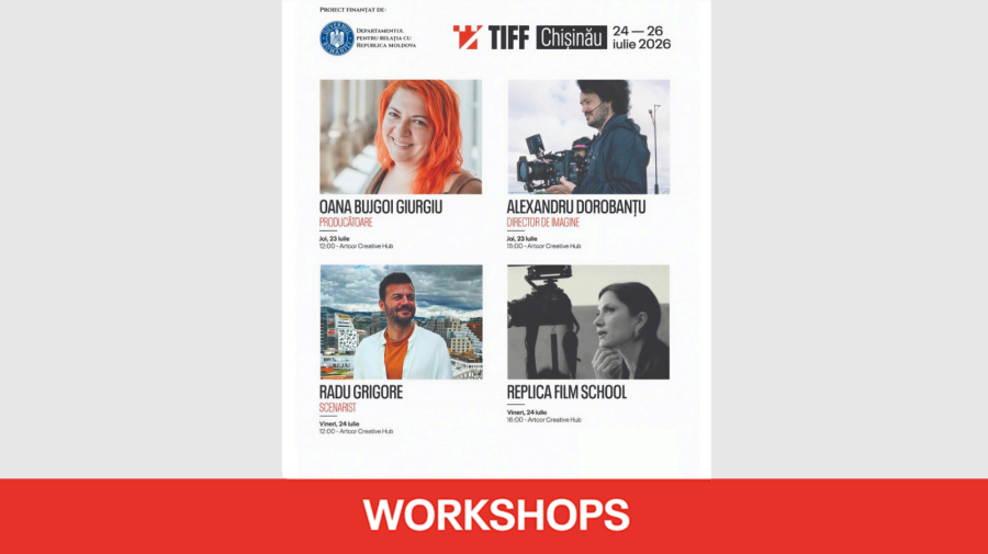 De la producție și imagine de film la actorie: TIFF Chișinău anunță programul de workshop-uri și masterclass-uri