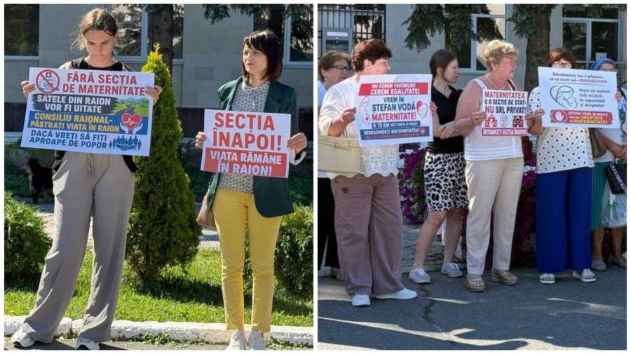 VIDEO Protest la Ștefan Vodă. Femeile cer redeschiderea maternității: Salvați viitorul copiilor