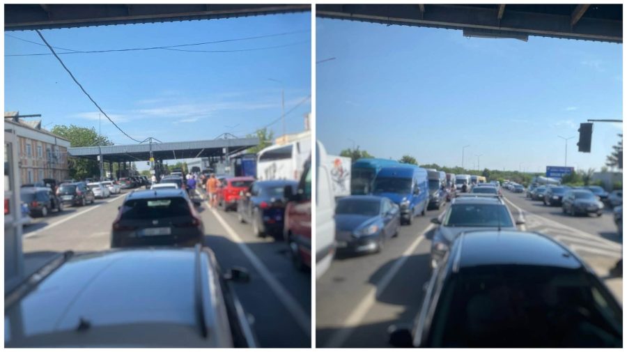 Aglomerație la ieșirea din Republica Moldova: Cozi mari la vama Leușeni