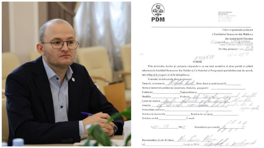 Scandalul din jurul lui Radu Musteața: PSDE publică un document despre care susține că ar fi cererea de aderare la PDM