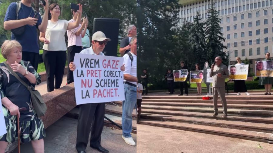 Protest în fața Parlamentului, împotriva majorării tarifului la gaze