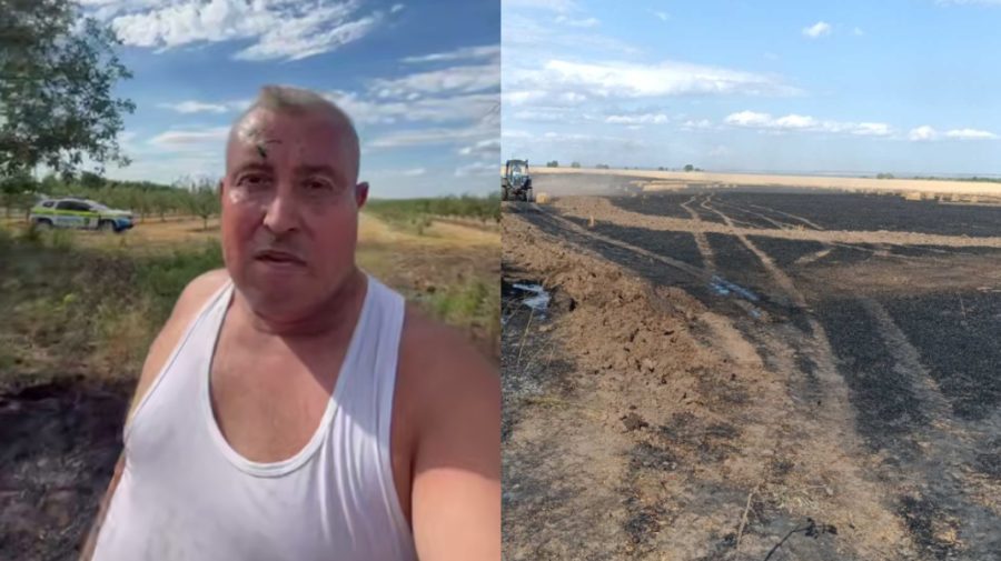 VIDEO Lan de grâu în flăcări la Tudora: pompierii au salvat 39 de hectare