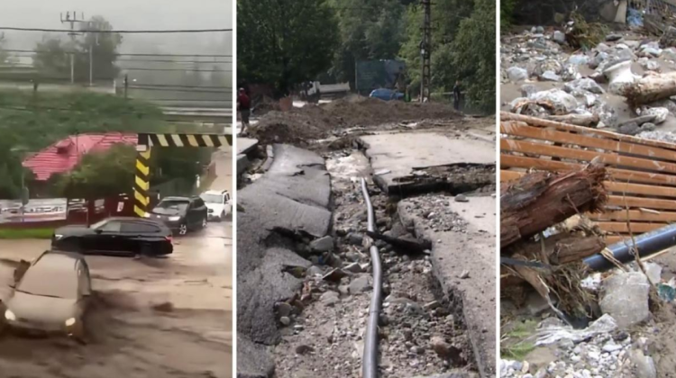 Viituri devastatoare în Bușteni după furtunile violente care au măturat Valea Prahovei