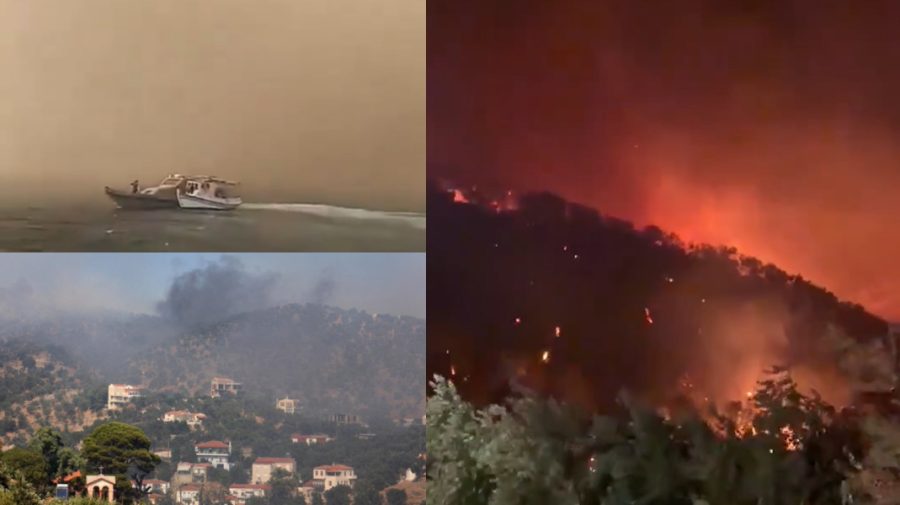 VIDEO Incendii devastatoare în Grecia: aproape 10.000 de oameni au fost evacuați, iar trei pompieri și-au pierdut viața