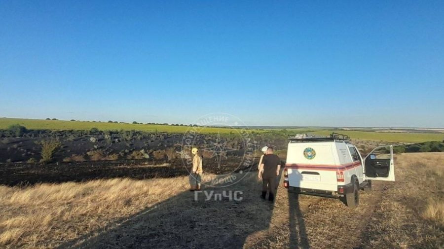 Incendiu de proporții la Rîbnița: Circa 100 de hectare de vegetație uscată au fost mistuite de flăcări