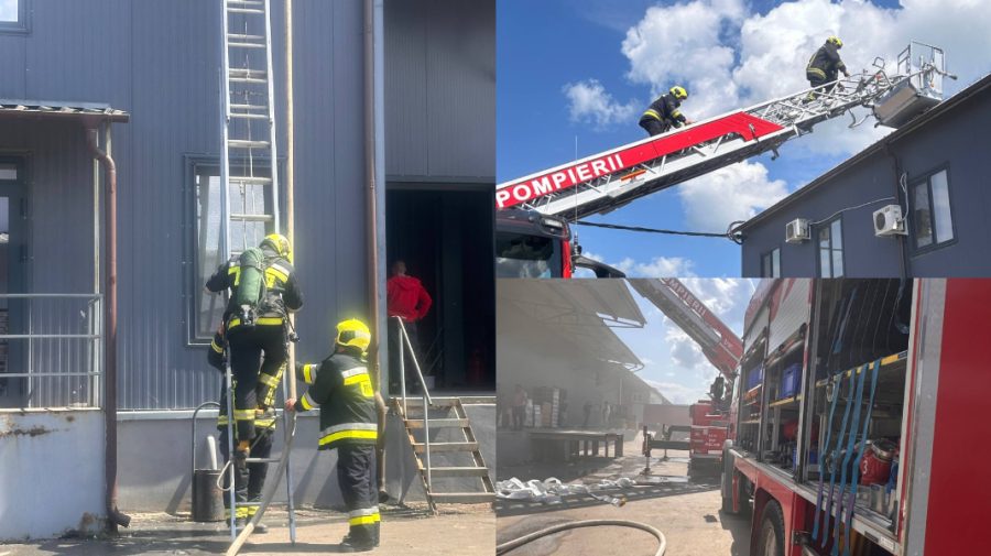 Incendiu la un depozit frigorific din Chișinău. 47 de angajați ai IGSU și 9 autospeciale, mobilizate la fața locului