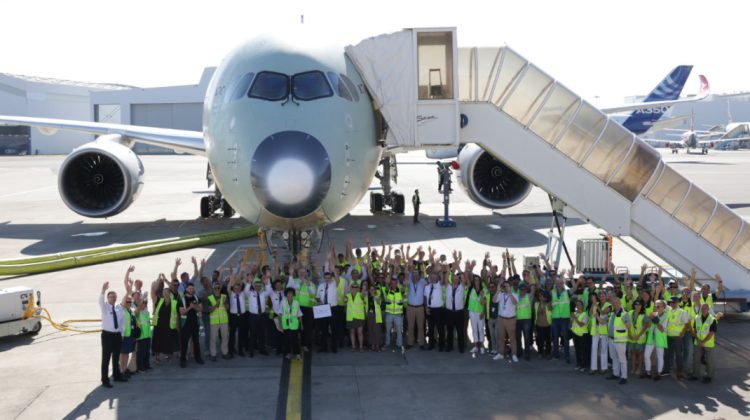 Record. Un Airbus A350-1000ULR a aterizat în Franța, după un zbor de 24 de ore și 24 de minute