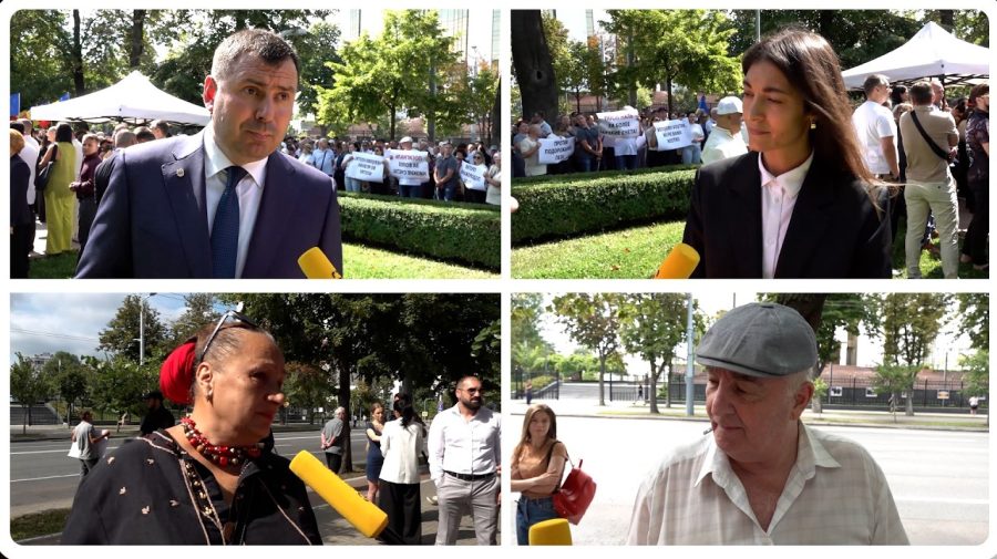 „Pensia 2000 de lei. Cu 2000 să trăiască ei”. Protest la Parlament, împotriva majorării prețurilor