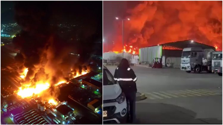 VIDEO Incendiu puternic la o uzină chimică din Chile. Flăcările au depășit 15 metri