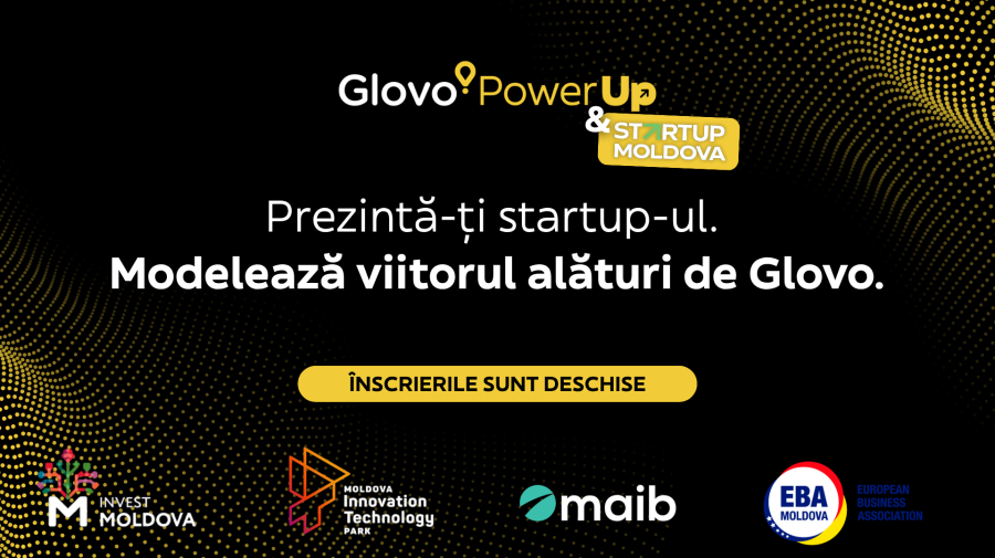 Glovo lansează Power Up în Moldova, competiția dedicată startup-urilor locale