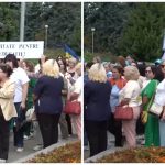 VIDEO Profesorii au ieșit la protest în fața Guvernului: „Vrem îndeplinirea angajamentelor!”