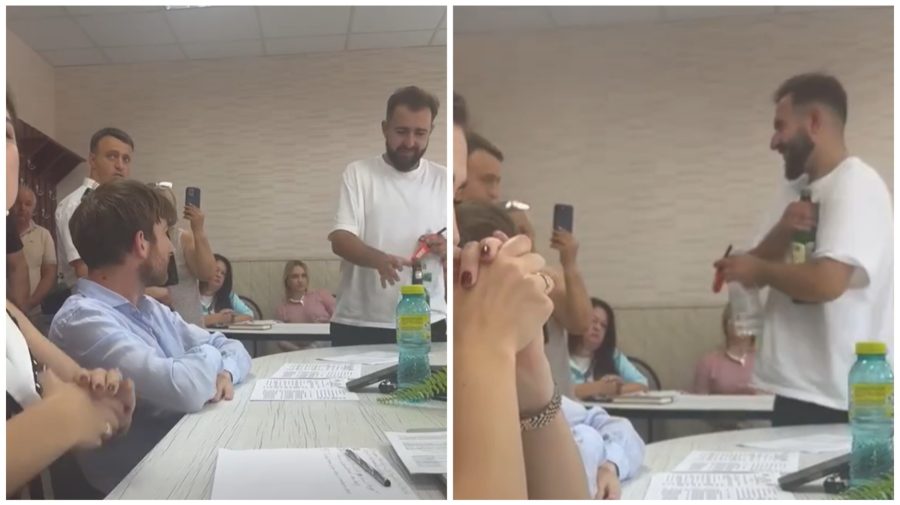 VIDEO Un consilier din Durlești a consumat alcool în timpul ședinței: „A fost o necesitate”