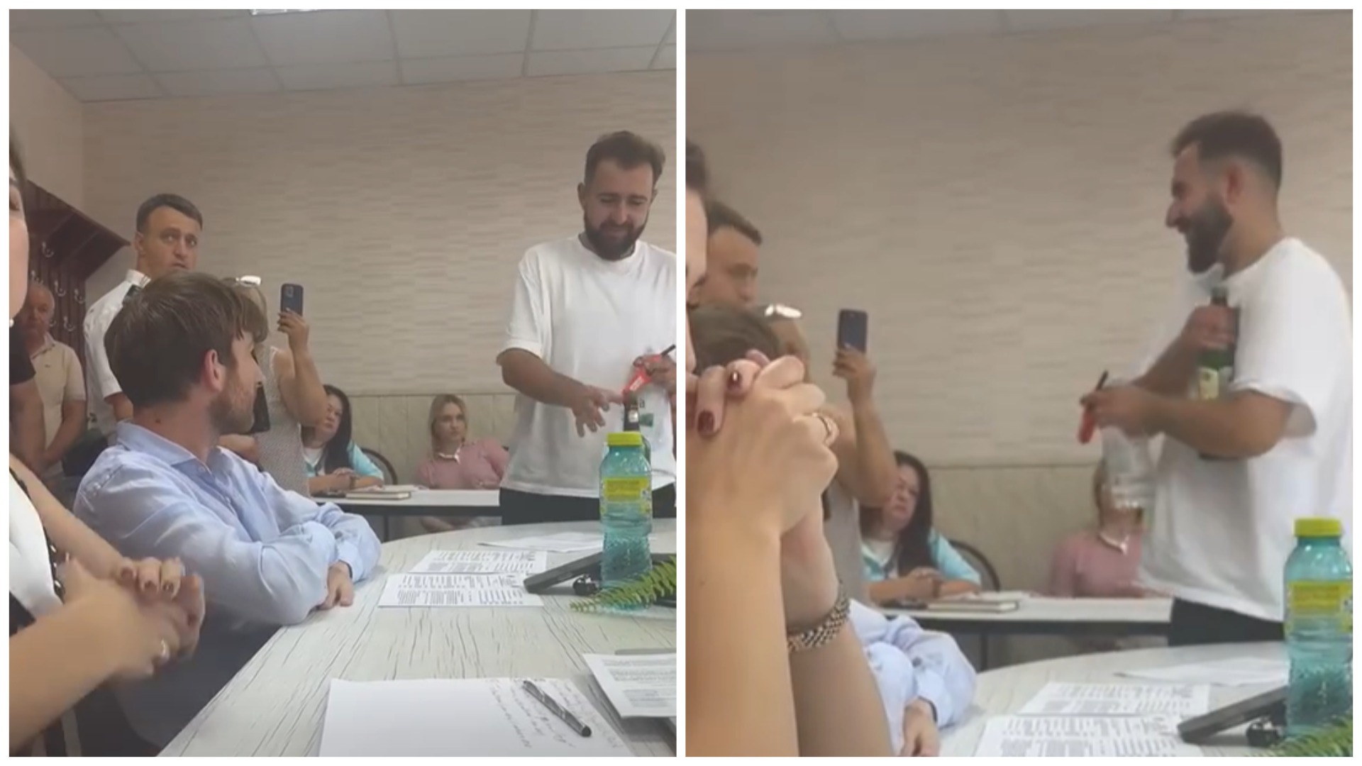 VIDEO Un consilier din Durlești a consumat alcool în timpul ședinței: „A fost o necesitate”