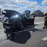 Accident la o intersecție din Bilicenii Vechi, raionul Sângerei: Un Porsche nu ar fi cedat trecerea