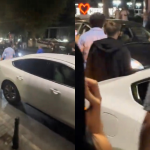 VIDEO Două mașini, avariate lângă monumentul lui Ștefan cel Mare și Sfânt. Șoferul ar fi fost beat și voia să fugă