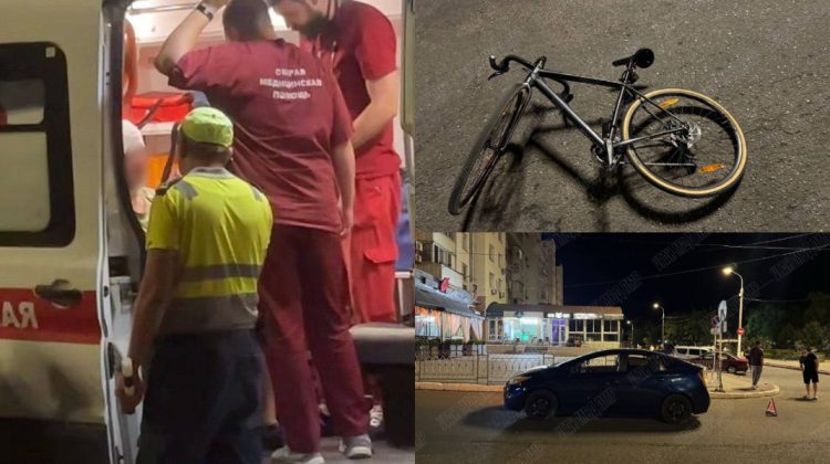 Atenție, imagini cu puternic impact emoțional! Un biciclist a fost lovit pe zebră de o mașină
