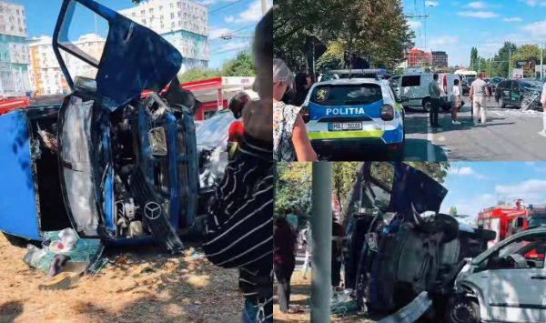 Noi detalii despre accidentul de pe viaduct: Cinci mașini implicate și două persoane rănite