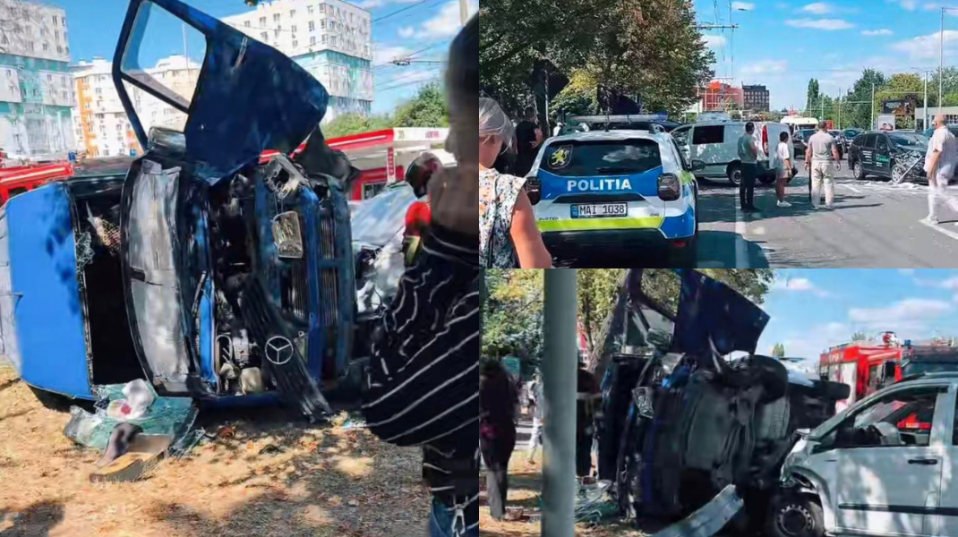 Noi detalii despre accidentul de pe viaduct: Cinci mașini implicate și două persoane rănite