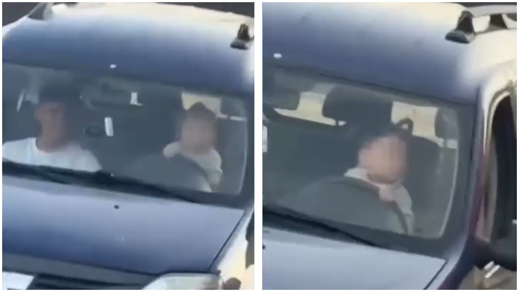 VIDEO Scene halucinante în România: Un bebeluș de 11 luni, filmat la volanul unei mașini pe un drum public