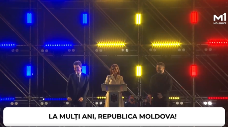 Maia Sandu, Nicușor Dan și Volodimir Zelenski, alături de cetățeni în PMAN: mesaje de unitate și pace
