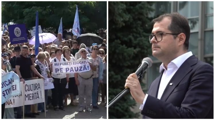 VIDEO Momentul adevărului la protestul profesorilor. Premierul Vasile Tofan: Lucrurile stau prost la capitolul bugetar