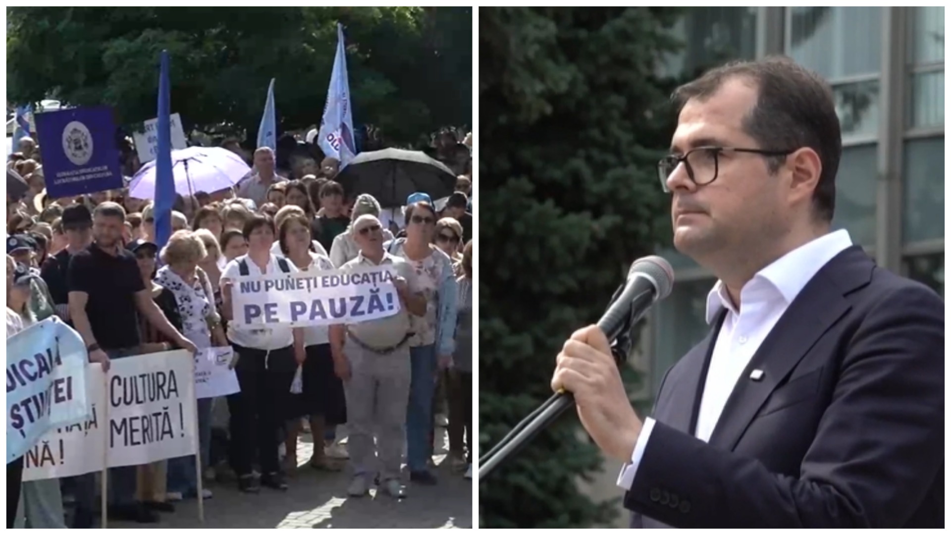 VIDEO Momentul adevărului la protestul profesorilor. Premierul Vasile Tofan: Lucrurile stau prost la capitolul bugetar