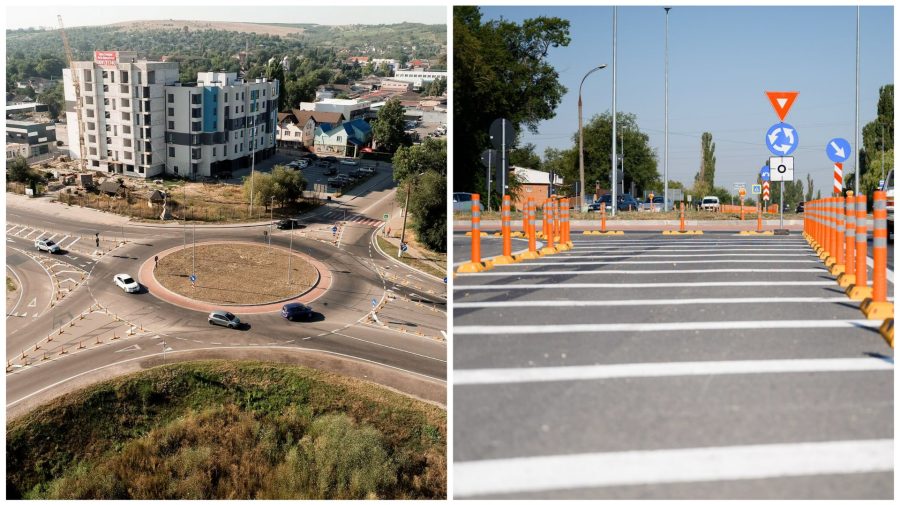 Intersecție periculoasă din Anenii Noi, reamenajată într-un sens giratoriu: Cât au costat lucrările
