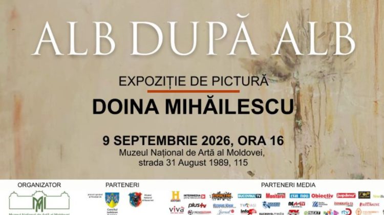 „ALB DUPĂ ALB” – expoziție de Doina Mihăilescu, la Muzeul Național de Artă al Moldovei din Chișinău
