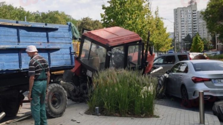 Cum s-a produs accidentul de la Calea Ieșilor din Chișinău, în care a fost implicat un tractor