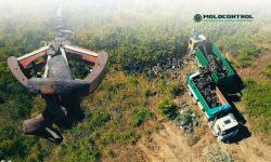 Un teren sufocat de anvelope abandonate, curățat în urma unei intervenții voluntare a A.P. Moldcontrol