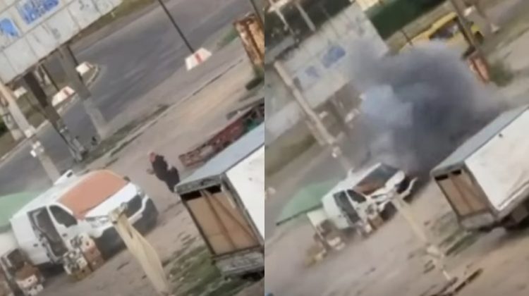Imagini șocante cu un bărbat care fuge de o dronă rusească, dar nu a reușit să scape