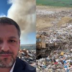 Incendiu la poligonul de gunoi din Orhei! Locuitorii s-au trezit în fum