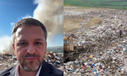 Incendiu la poligonul de gunoi din Orhei! Locuitorii s-au trezit în fum