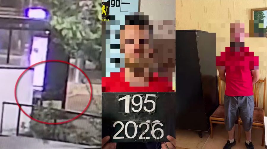MOMENTUL în care un tânăr de 25 de ani jefuiește o femeie din capitală