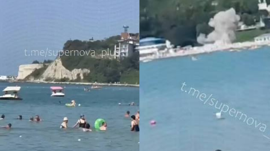 VIDEO Cel puțin 6 morți și zeci de răniți. O dronă s-a prăbușit pe plaja plină cu lume, nu departe de vila lui Putin