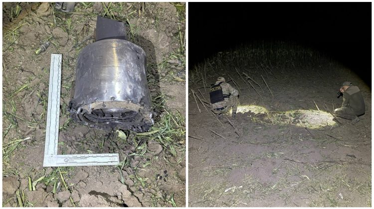 Crater de 2 metri și fragmente de dronă-rachetă la Talmaza. Ce spune Poliția