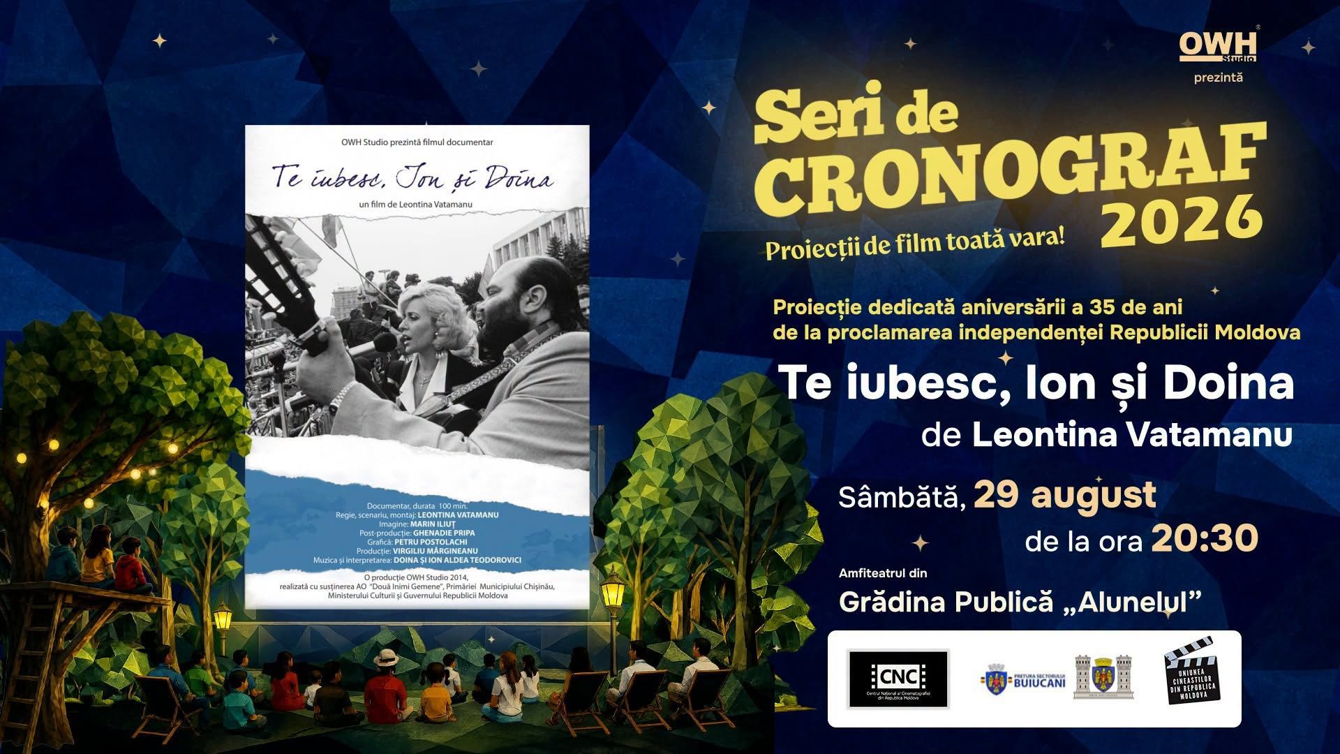 Seri de cronograf la Chișinău: Va fi proiectat documentarul „Te iubesc, Ion și Doina”