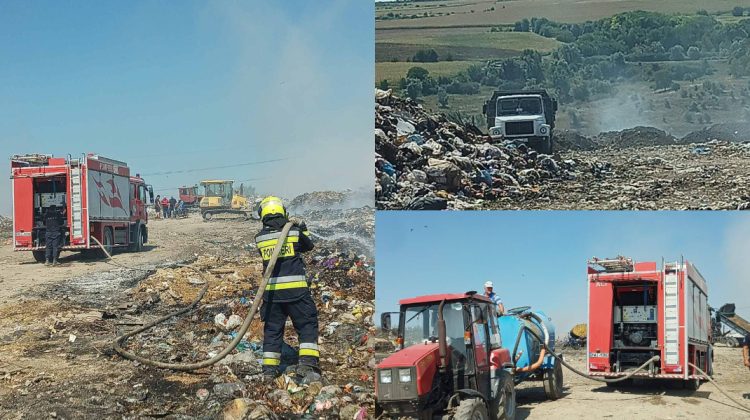 Gunoiștea de la Orhei continuă să ardă: Pompierii luptă cu focul de peste 24 de ore