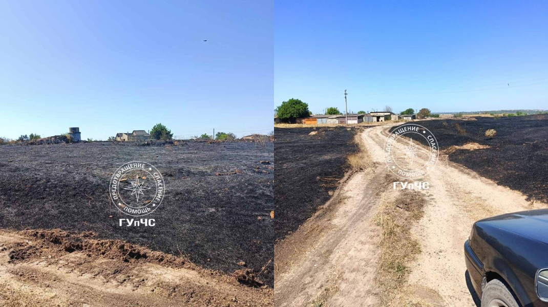 Flăcări puternice în regiunea transnistreană! 83 de hectare de vegetație uscată, mistuite de incendiu