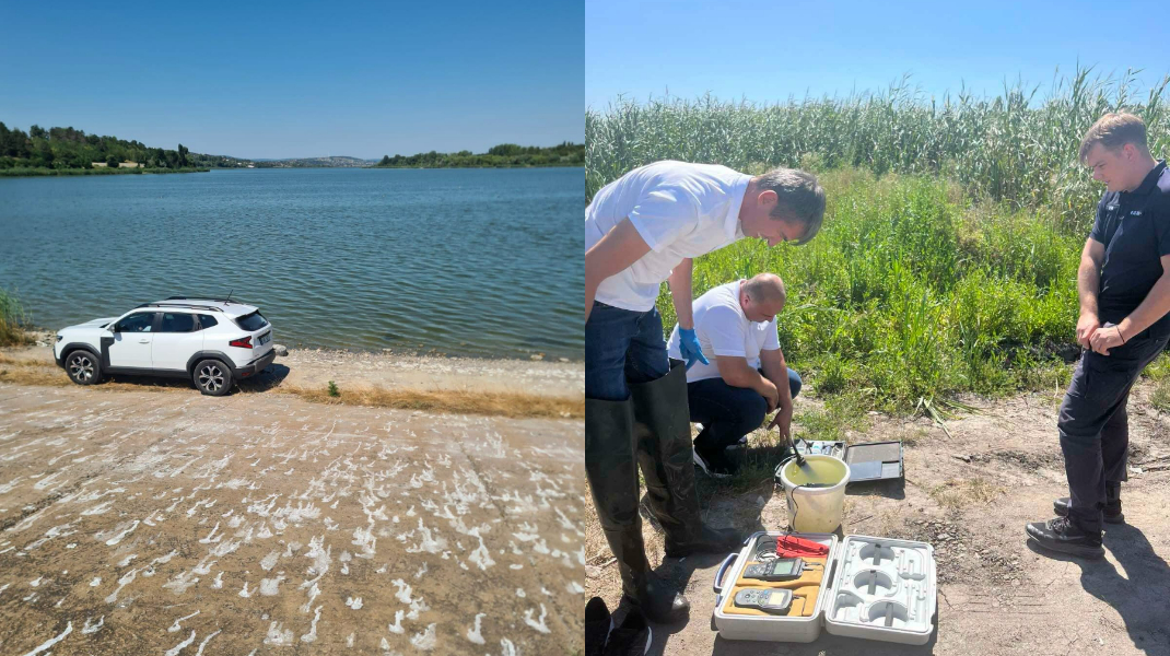 Pieirea peștilor din lacul Dănceni, investigată: Inspectorii de mediu au prelevat probe de apă