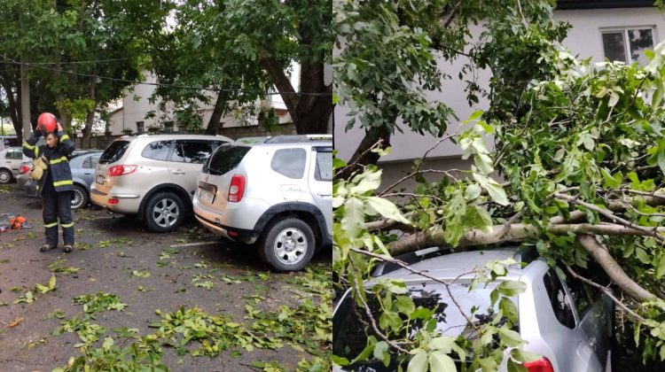 Salvatorii, mobilizați la Ungheni pentru înlăturarea consecințelor furtunii la Ungheni